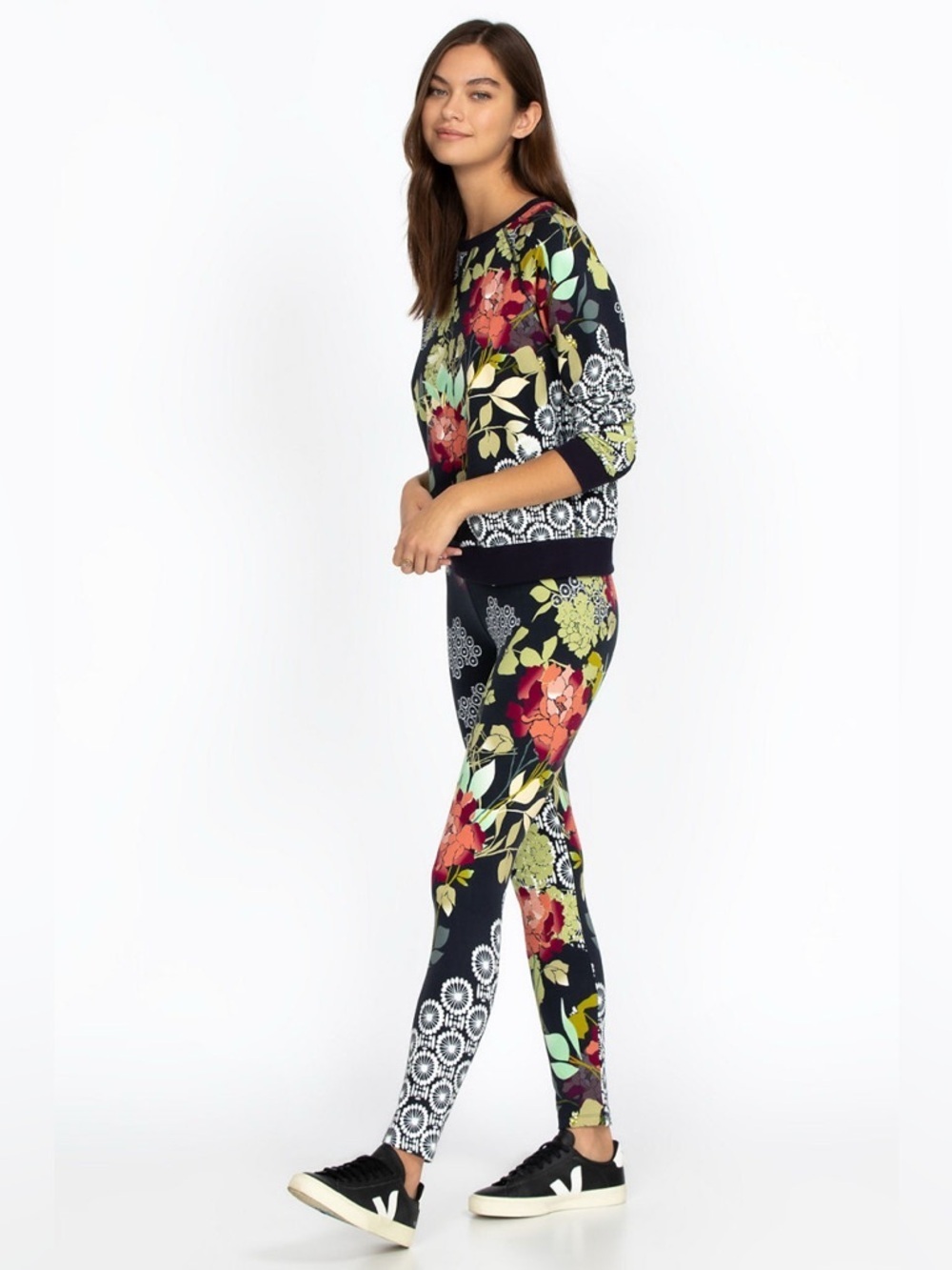NWT JOHNNY WAS Sierra High-Waisted Floral Leggings Size - Picture 4 of 8